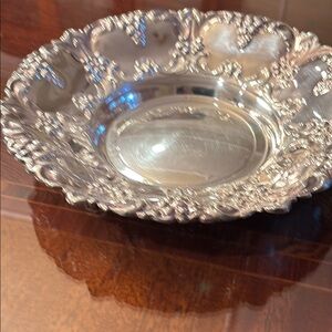 Elegant Silver Decorative Bowl